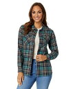 送料無料 Salty Crew レディース 女性用 ファッション ボタンシャツ Long Haul Flannel - Atlantic Green