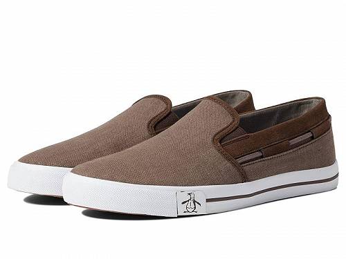 送料無料 オリジナルペンギン Original Penguin メンズ 男性用 シューズ 靴 スニーカー 運動靴 Barrow Slip-On - Brown