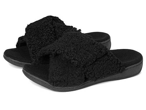 楽天グッズ×グッズ送料無料 バイオニック VIONIC レディース 女性用 シューズ 靴 スリッパ Relax II Slides - Black Fabric 1