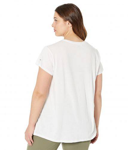 送料無料 コロンビア Columbia レディース 女性用 ファッション Tシャツ Plus Size Trek(TM) Short Sleeve Graphic Tee - White/Blocked Rainbow 2