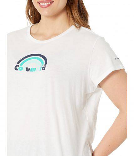 送料無料 コロンビア Columbia レディース 女性用 ファッション Tシャツ Plus Size Trek(TM) Short Sleeve Graphic Tee - White/Blocked Rainbow 3