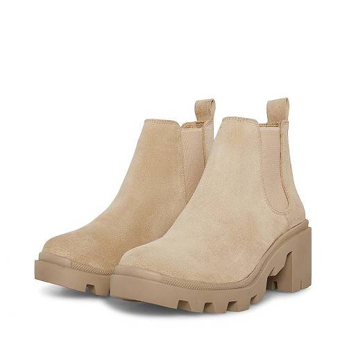 送料無料 スティーブマデン Steve Madden レディース 女性用 シューズ 靴 ブーツ アンクル ショートブーツ Hadlee - Sand Suede