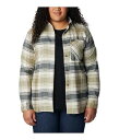  RrA Columbia fB[X p t@bV {^Vc Plus Size Calico Basin(TM) Flannel Long Sleeve Shirt - Stone Green Dimensional Buffalo