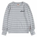 送料無料 リーバイス Levi's(R) Kids 女の子用 ファッション 子供服 パーカー スウェット ジャケット Balloon Sleeve Sweater (Little Kids) - Light Grey Heather