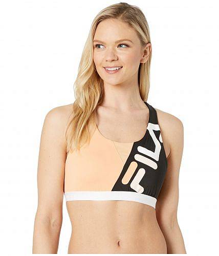 送料無料 フィラ Fila レディース 女性用 ファッション 下着 ブラジャー Agafya Power Bra - Almost Apricot/Black/White