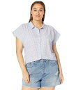  Madewell fB[X p t@bV {^Vc Plus Hilltop Shirt in Seersucker Gingham Check - Summer Peri