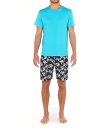 こちらの商品は HOM メンズ 男性用 ファッション パジャマ 寝巻き Eden Roc Short Sleepwear - Turquoise です。 注文後のサイズ変更・キャンセルは出来ませんので、十分なご検討の上でのご注文をお願いいたします。 ※靴など、オリジナルの箱が無い場合がございます。ご確認が必要な場合にはご購入前にお問い合せください。 ※画面の表示と実物では多少色具合が異なって見える場合もございます。 ※アメリカ商品の為、稀にスクラッチなどがある場合がございます。使用に問題のない程度のものは不良品とは扱いませんのでご了承下さい。 ━ カタログ（英語）より抜粋 ━ Keep yourself comfy and have a well-rested sleep wearing the HOM(TM) Eden Roc Short Sleepwear Set. Top: Crew neckline and short sleeves;Straight hemline;Pull-on style. Bottoms: Elasticized waistband;Pull-on style;Allover printed design. 100% cotton. Machine washable. If you&#039;re not fully satisfied with your purchase, you are welcome to return any unworn and unwashed items with tags intact and original packaging included.