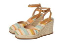 送料無料 コールハーン Cole Haan レディース 女性用 シューズ 靴 ヒール Cloudfeel Kyra Espadrille Wedges - Riviera Striped Canvas/Biscuit Leather