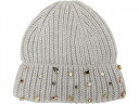  obW[~VJ Badgley Mischka fB[X p t@bVG  Xq r[j[ jbgX Wool Beanie w/ Crystals - Grey