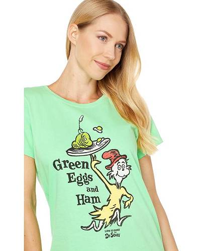 こちらの 送料無料 ライフイズグッド Life is good レディース 女性用 ファッション Tシャツ Green Eggs Tray Tee - Spearmint Green：グッズ×グッズ いいたしま