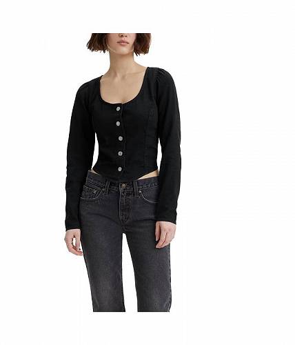 送料無料 リーバイス Levi s(R) Womens レディース 女性用 ファッション ブラウス Daryn Long Sleeve Corset Blouse - Black Rose 5