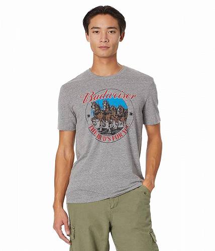 楽天グッズ×グッズ送料無料 ラッキーブランド Lucky Brand メンズ 男性用 ファッション Tシャツ Bud Clydesdales Shirt - Heather Grey