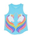 送料無料 Chaser Kids 女の子用 ファッション 子供服 タンクトップ Reflected Rainbow Unicorns Shirttail Muscle (Toddler/Little Kids) - Spa