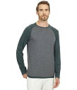  BX Vince Y jp t@bV TVc Double Layer Baseball Crew - Evergreen/Medium Heather Grey