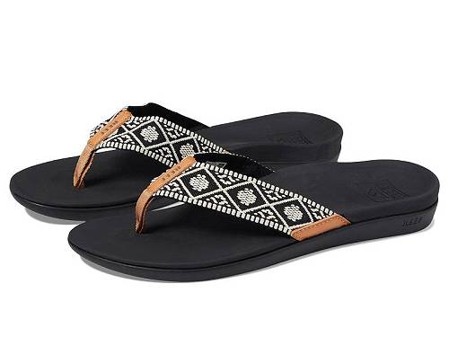 送料無料 リーフ Reef レディース 女性用 シューズ 靴 サンダル Ortho-Woven - Black/White