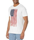  US| U.S. POLO ASSN. Y jp t@bV TVc Crew Neck Painted Flag Graphic Tee - White