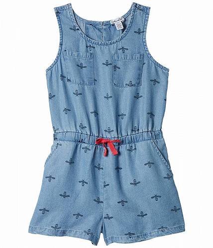 こちらの商品は スプレンデッド Splendid Littles 女の子用 ファッション 子供服 ベビー服 赤ちゃん ロンパース Bee Print Romper (Toddler/Little Kids) - Chambray です。 注文後のサイズ変更・キャンセルは出来ませんので、十分なご検討の上でのご注文をお願いいたします。 ※靴など、オリジナルの箱が無い場合がございます。ご確認が必要な場合にはご購入前にお問い合せください。 ※画面の表示と実物では多少色具合が異なって見える場合もございます。 ※アメリカ商品の為、稀にスクラッチなどがある場合がございます。使用に問題のない程度のものは不良品とは扱いませんのでご了承下さい。 ━ カタログ（英語）より抜粋 ━ An instant warm weather staple, this Splendid Littles(R) Bee Print Romper is perfect for sunny days. Crafted from a buttery-soft Tencel(R) fabrication with an allover bee print and an elastic waistband with a faux-drawstring tie, this pull-on one-piece is as cute as it is comfy. The sleeveless design is complete with a round neckline, a keyhole back opening with a button closure, and hand pockets at each side. 100% Tencel(R). Machine wash cold, tumble dry low. Product measurements were taken using size 5/6 (Little Kids). サイズにより異なりますので、あくまで参考値として参照ください. 実寸（参考値）： Inseam: 約 5.08 cm