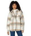  [oCX Levi&#039;s(R) fB[X p t@bV AE^[ WPbg R[g E[Es[R[g Oversized Wool Blend Jacket - Light Grey/Tan/Cream Plaid