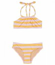 送料無料 トゥーバイドゥー Toobydoo 女の子用 スポーツ・アウトドア用品 キッズ 子供用水着 Sunset Stripe Bandeau Bikini (Toddler/Little Kids/Big Kids) - Pink