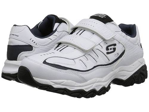 送料無料 スケッチャーズ SKECHERS メンズ 男性用 シューズ 靴 スニーカー 運動靴 Afterburn Memory Fit - Final Cut - White/Navy