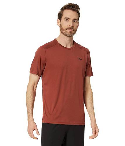 ラシット バッグ 送料無料 フィラ Fila メンズ 男性用 ファッション アクティブシャツ Kaab Performance Short Sleeve Tee - Russet/Brown/Black