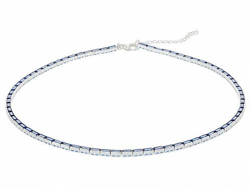 送料無料 Madewell レディース 女性用 ジュエリー 宝飾品 ネックレス Tennis Collection Baguette Crystal Necklace - Polished Silver
