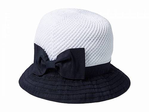  obW[~VJ Badgley Mischka fB[X p t@bVG  Xq Crochet Crown Bucket Hat - White/Navy