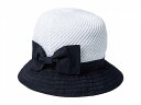 送料無料 バッジリーミシュカ Badgley Mischka レディース 女性用 ファッション雑貨 小物 帽子 Crochet Crown Bucket Hat - White/Navy