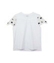 送料無料 Milly Minis 女の子用 ファッション 子供服 Tシャツ Lena 3-D Poppy Floral Lace T-Shirt (Big Kids) - White/Navy