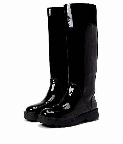 送料無料 エアロソールズ Aerosoles レディース 女性用 シューズ 靴 ブーツ ロングブーツ Slalom - Black Patent PU