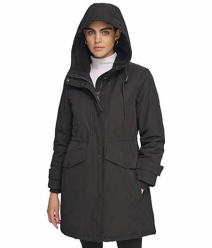 送料無料 カルバンクライン Calvin Klein レディース 女性用 ファッション アウター ジャケット コート ダウン・ウインターコート Parka with Faux Sherpa Hood - Black 送料無料 カルバンクライン Calvin Klein レディース 女性用 ファッション アウター ジャケット コート ダウン・ウインターコート Parka with Faux Sherpa Hood - Black