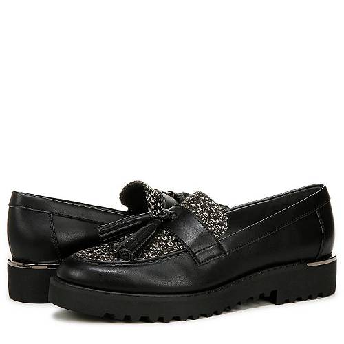 送料無料 フランコサルト Franco Sarto レディース 女性用 シューズ 靴 ローファー ボートシューズ Carolynn - Black Multi Tweed