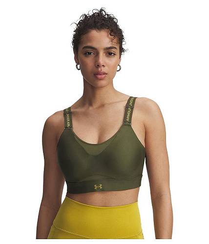 送料無料 アンダーアーマー Under Armour レディース 女性用 ファッション 下着 ブラジャー Infinity High Impact Sports Bra - Expedition Green/Canteen Green