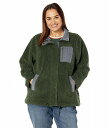 送料無料 Madewell レディース 女性用 ファッション アウター ジャケット コート Plus Size Sherpa Zip-Up Jacket - Dark Forest