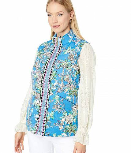 送料無料 リリーピューリッツァー Lilly Pulitzer レディース 女性用 ファッション アウター ジャケット コート ベスト Deanne Reversible Vest - Blue Thistle Tiger Queen Engineered 3