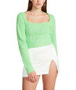 送料無料 スティーブマデン Steve Madden レディース 女性用 ファッション セーター Kia Sweater - Neon Green