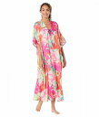 送料無料 ネイトリ Natori レディース 女性用 ファッション パジャマ 寝巻き ナイトガウン Botan Tie Front Caftan - Fuchsia