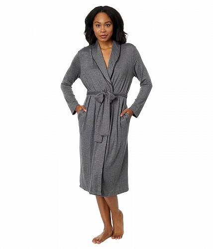 送料無料 N by Natori レディース 女性用 ファッション パジャマ 寝巻き バスローブ Cozy Knit Oasis Robe - Charcoal