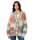  O[ Wrangler fB[X p t@bV AE^[ WPbg R[g WPbg Retro Vintage Cardigan - Turquoise/Pink/Black