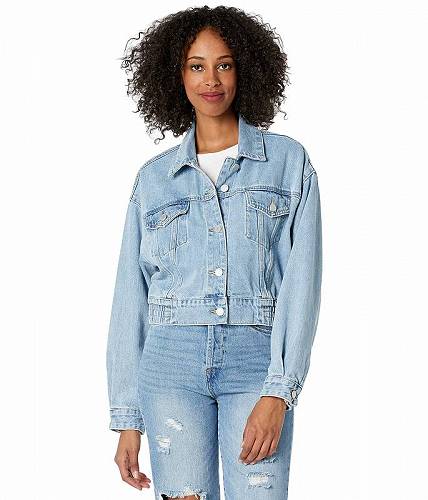 送料無料 ブランクエヌワイシー Blank NYC レディース 女性用 ファッション アウター ジャケット コート ジャケット Denim Jacket with Dropped Shoulder - Read My Lips