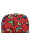  AkVJ Anuschka fB[X p obO  sObY RXeBbNobO Dome Cosmetic Bag Printed Fabric 13002 - Butterfly Heaven Ruby