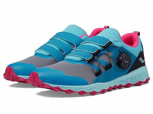 送料無料 サッカニー Saucony Kids 女の子用 キッズシューズ 子供靴 スニーカー 運動靴 Peregrine 12 Shield BOA (Little Kid/Big Kid) - Turquoise/Pink