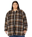  Madewell fB[X p t@bV AE^[ WPbg R[g WPbg Plus Belrose Shirt-Jacket in Cassel Plaid - Devon Plaid Forage