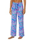 送料無料 リリーピューリッツァー Lilly Pulitzer レディース 女性用 ファッション パジャマ 寝巻き PJ Woven Pants - Plumeria Pink Untamed Hearts