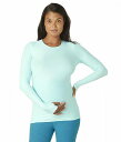 送料無料 ビヨンドヨガ Beyond Yoga レディース 女性用 ファッション アクティブシャツ Lightweight Spacedye Maternity Classic Crew Pullover - Powder Blue Heather