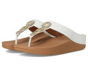 送料無料 フィットフロップ FitFlop レディース 女性用 シューズ 靴 サンダル Fino Crystal-Chain Leather Toe-Post Sandals - Urban White(4)