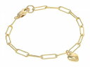 送料無料 ドギャード Dogeared レディース 女性用 ジュエリー 宝飾品 ブレスレット Love Is The Answer Full Heart Charm Bracelet - Gold