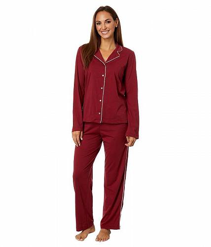 楽天グッズ×グッズ送料無料 Skin レディース 女性用 ファッション パジャマ 寝巻き Organic Pima Cotton Cayla Long PJ Set - Deep Red