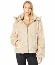  BXJ[g Vince Camuto fB[X p t@bV AE^[ WPbg R[g Hooded Faux Fur Jacket V21774-ZA - Latte