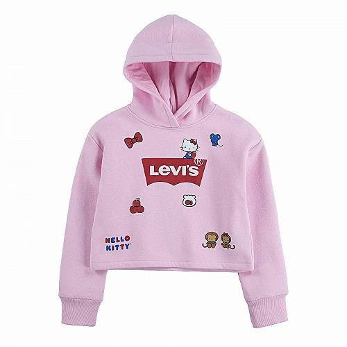 送料無料 リーバイス Levi s(R) Kids 女の子用 ファッション 子供服 パーカー スウェット ジャケット Levi s(R) x Hello Kitty(R) Boxy Fit Hoodie (Little Kids) - Pink Lady